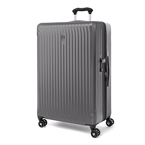 Travelpro Maxlite Air Hardside Expandable Checked Luggage, 8 Spinner Wheels, Lightweight Hard Shell Polycarbonate Suitcase, Shadow Grey, Checked Large 28-Inch2