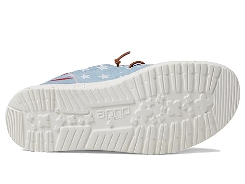 Hey Dude Toddler Wally Americana Denim Star Size 7 | Toddler Loafers | Kids Slip On Shoes | Comfortable & Light-Weight #TOP2