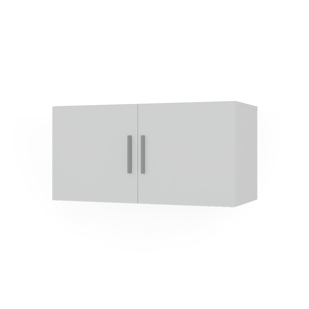 Vicco Aufsatzmodul Ingo, Weiß, 80 x 40 cm mit 2 Türen, zur Erweiterung von Mehrzweckschränken geeignet