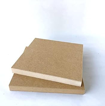 MDF Wood, 0.6 inch 15 mm Thick, Approx. 5.9 inches 150 mm x Approx. 5.9 inches 150 mm x 5.9 inches 150 mm, Set of 2 MDF Boards, MDF Boards, Wood, DIY