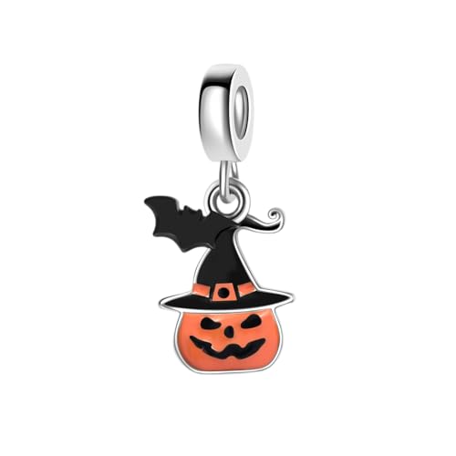 Abalorio de fantasma Pandora de plata que no se oscurece en Halloween