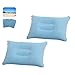 SHOPANTS Lot de 2 coussins gonflables de camping - Soutien du cou - Coussin de vol rectangulaire - Oreiller gonflable pour plage, bain de soleil, randonnée, voyage