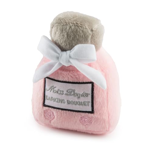 Haute Diggity Dog Miss Dogior Perfume Plush Designer Dog Toys with Interactive Squeaker Stimulating Pet Enrichment Machine-Washable & Safe Materials for All Breeds One Size