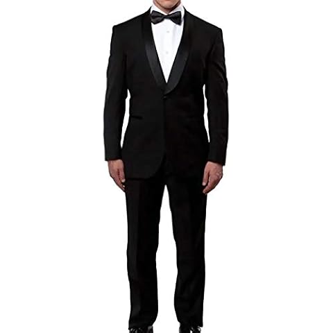 Broadway Tuxmakers Mens Black Tuxedo Jacket, Satin Shawl Lapel, Mens Dinner Jacket (42R) Cover