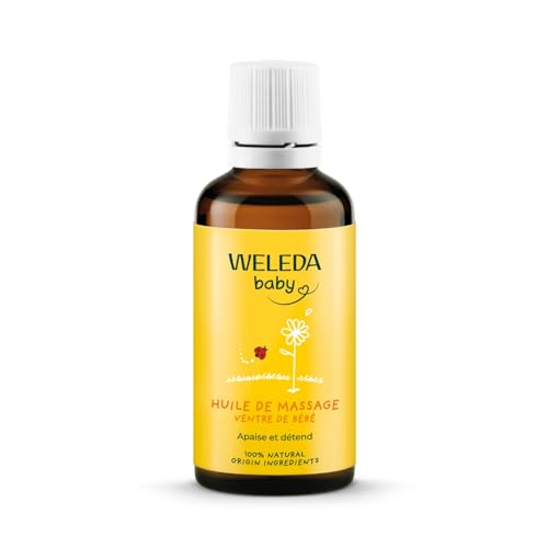 WELEDA - Huile de massage ventre de bébé - Pour apaiser et soulager les nourissons et les jeunes...