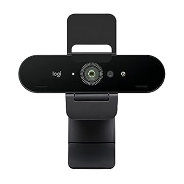 Webcam Ultra HD Logitech Brio 4K PRO com Microfone Embutido para Chamadas e Gravações em Video - Compatível com Logitech Capture