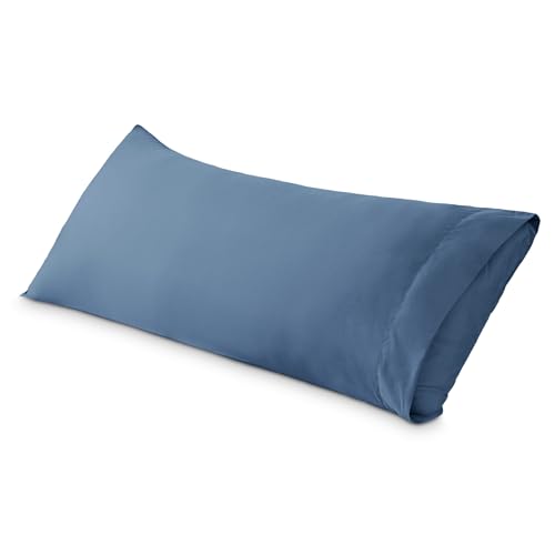 Image of Bare Home Microfiber Body Pillow Cover - Ultra Soft & Cooling - Double Brushed - Envelope Closure - Easy Care (21''x54'' Body Pillow Cover, Coronet Blue)