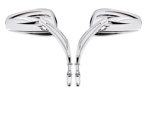 Espejos retrovisores para moto en rutas custom accesorios de 8mm plata para Glide y Rider