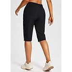 baleaf Women's 15" Long Shorts Below The Knee Capri Hiking Cargo Shorts Lightweight Quick Dry Elastic Waist for Casual