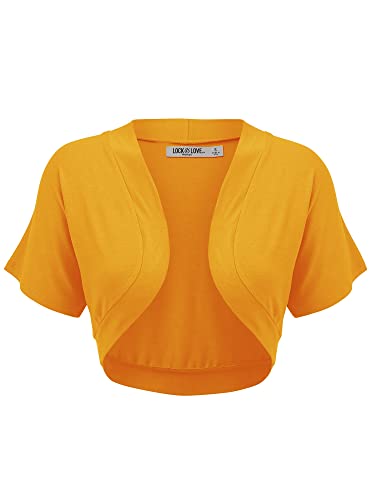 Image of Lock and Love Women's Versatile Open Front Lightweight Short Sleeve Bolero Shrug