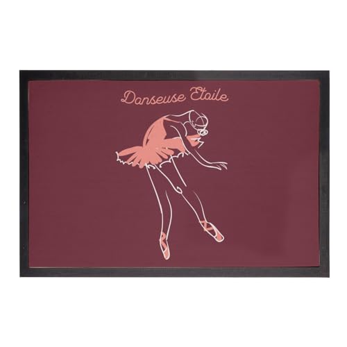 Paillasson rouge danseuse etoile idee cadeau decoration de ballet