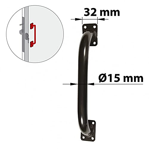 Poignée de tirage acier prépeint 180x35mm pour porte de garage