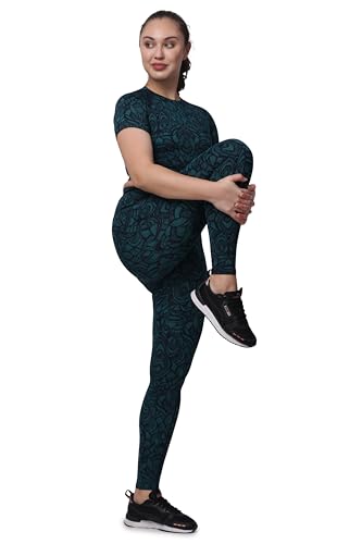 Image of SPLORR Premium Tights and Bra High Waist Stretchable Gym Tights Leggings Gym wear /Active Wear Yoga Pants Zumba /Dance Womens Workout Gym Tight Stretchable Workout Yoga Gym and Sports Bra Set