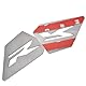 Midimttop Motorrad zubehör Für HO&N&DA CB650R/CBR650R CB 650R CBR 650R 2019-2025 Rahmen dekorative Abdeckung Karosserieverkleidung Schutzrahmen Seitenaufklebe rEmblem Abzeichen (Silber)
