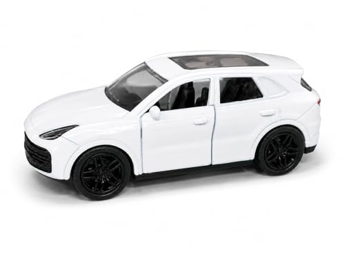 Image of Braintastic Model Diecast Car Toy Vehicle Pull Back Friction with Openable Doors Light & Music Toys for Kids Age 3+ Years (Porsche Small White)
