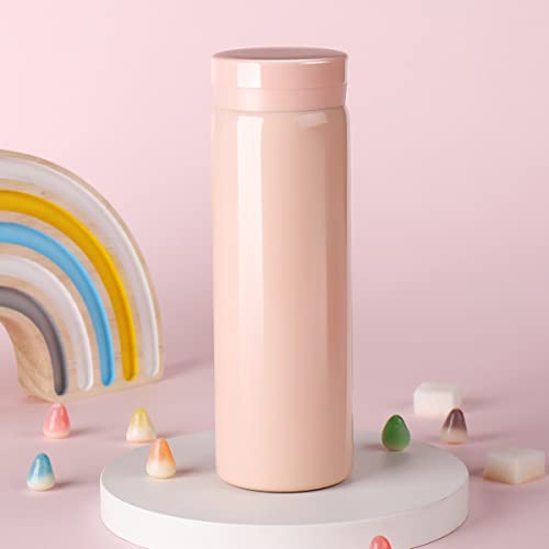 10Oz Mini Water Bottle Stainless Steel Thermos Small Flask - Insulated Vacuum, Leak Proof, Keeps Drinks Hot/Cold - Ideal For Coffee, Tea, Water - Pink #TOP3