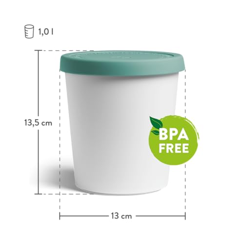 SPRINGLANE 2er-Set Eisbehälter für Speiseeis 1 L, Aufbewahrungsbehälter, Gefrierdosen, Eis-Container BPA-frei in Lebensmittelqualität 2