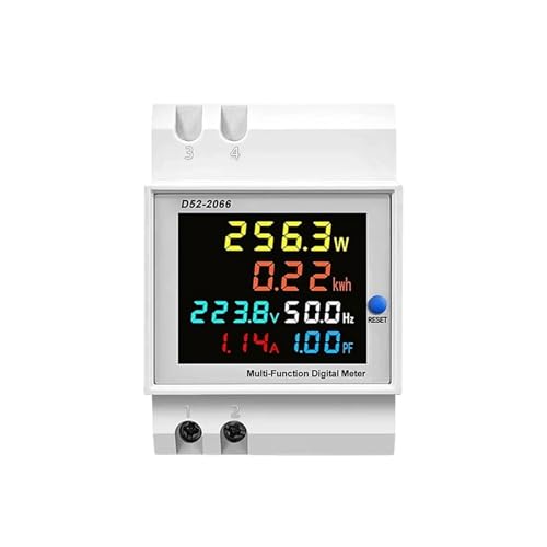 Single-Phase Electricity Meter Household Intelligent Electric Meter Guide Rail Installation AC Voltage Current Power Frequency