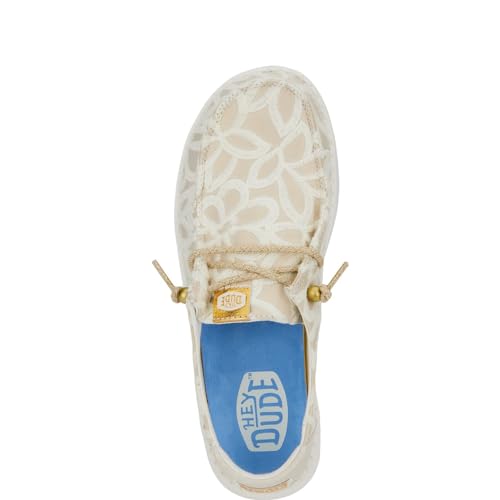 Image of HEYDUDE Women's Wendy Metallic Sparkle Slip On Shoes | Stylish Fashion Loafers for Women | Lightweight & Comfortable