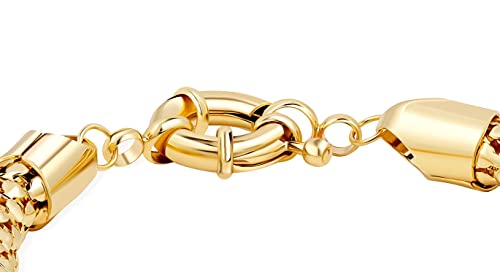 Barzel 18K Gold Plated Popcorn Necklace Mesh - Made In Brazil2