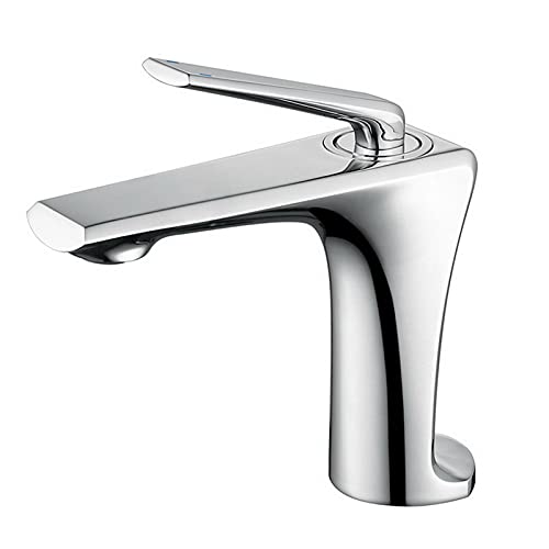 Robinet de lavabo laiton massif chrome mitigeur moderne design