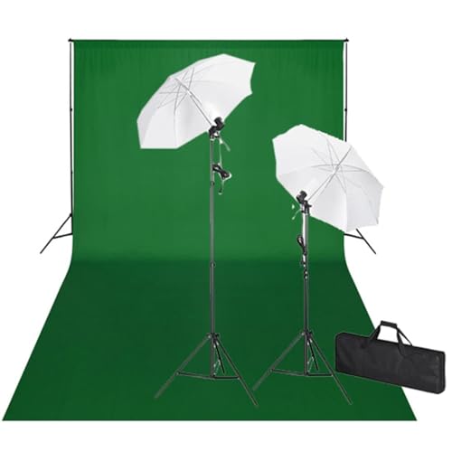 LAPOOH Kit de Estudio fotográfico telón, Fondos De Navidad, Fondo Fotografia, Fotografia Accesorios, Estudio Fotográfico, Kit Fotografia Estudio, Verde Croma 600x300 y Luces