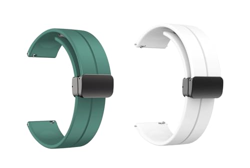 Image of IIK COLLECTION 22mm Silicone Strap for Smart Watches | Combo Pack Compatible With Noise, Fireboltt, Boat Xtend, Pebble, Boat Flash, Noise Color Fit, Ultra Smart Watch & All Watches