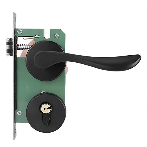 Poignées de porte verrouillables Naroote en aluminium noir durable - 5