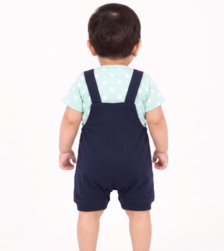 Image of Krishn Cotton Printed Dungaree Set | Kids Dress for Baby Boys and Baby Girls