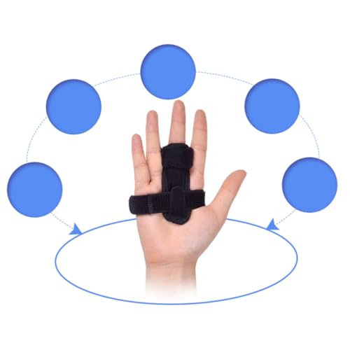 IWOWHERO 1pc Fracture Splints Thumb Brace Splint for Thumb Splint Retainer Holder Adjustable Tape Fastener Brace Bracket Support Brace Black