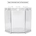 NOENNULL Small Betta Fish Tank Hex Shape Stackable Mini Aquarium Tank Portable Plastic Fish Bowl for Small Fish, Shrimp, Crab, Spide (Transparent)