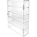 Ikee Design Acrylic 5 Tiers Display Rack Case Organizer Storage, Shot Glass Display Case, 5 Tiers with 4 Removable Shelves for Home Decor, Trade Show and Store, 10.8Wx 2.9D x 14H in