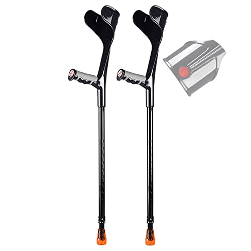 OGLFGLNY Muletas ergonómicas del antebrazo, Altura Ajustable, muleta de Codo de Aluminio para Adultos, muletas telescópicas Caminando con Reflector