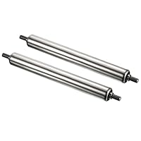 PATIKIL 2Pack Förderer Rollen 1 Durchmesser 8 Edelstahl Schwerkraft Übertragung Ersatz Teil Verzinkt Ende Silber