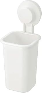IKEA TISKEN Toothbrush holder with suction cup, white