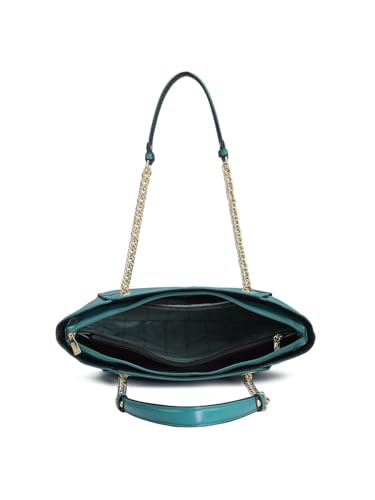Image of Da Milano Women's Leather Shoulder Bag - Blue
