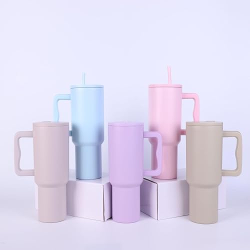 Image of CYNVEXA Personalized with Your Name, Tumbler with lid and Straw 1200ML Cup Stainless Steel Vacuum Insulated Tumbler for Water, Iced Tea or Coffee 1.2L Office Gym Travelling (Khakhi)