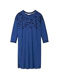 Lange aufgerollte Ärmel Sandwich Damen Sweaterkleid mit Paisley Flock Motiv