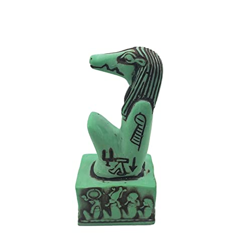 Estatua Dios Sobek Egipcio Verde 4.25 pulg miniatura 5