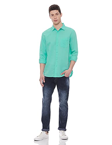 Image of Marks & Spencer Mens Solid Polyester Blend Collared Neck Regular Fit Easy Iron Shirt (Pack of 2)