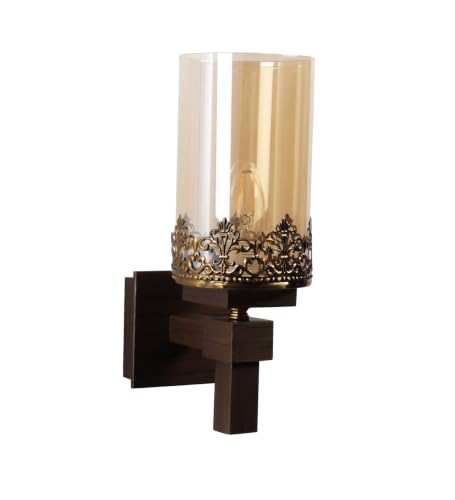 Image of ELIANTE by Jainsons Lights | Wooden Wood Wall Light -S- - Included Bulb | Multi Wood Wall Light | for Living Room, Bedroom, Hallway | E27 Holder | 3 Year Warranty