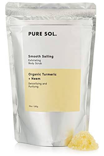 Organic Exfoliating Salt Body Scrub with Turmeric, Coconut Oil & Jojoba Oil