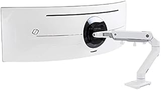 Ergotron HX - Mounting kit (articulating arm, desk clamp mount, grommet mount) - for LCD display/ curved LCD display (Constant Force motion) - white - screen size: up to 49"