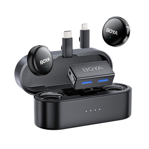 BOYALINK 3 Wireless Microphone for iPhone16/Android Phone/Camera,30H Battery Life,984FT Los Range,Ai Noise Reduction Lavalier Lapel Mic for TikTok YouTube Vlog Recording