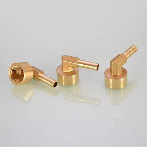Conector de latón de 8mm con rosca 1/8 macho en codo para evitar estrangulamiento de mangueras 5