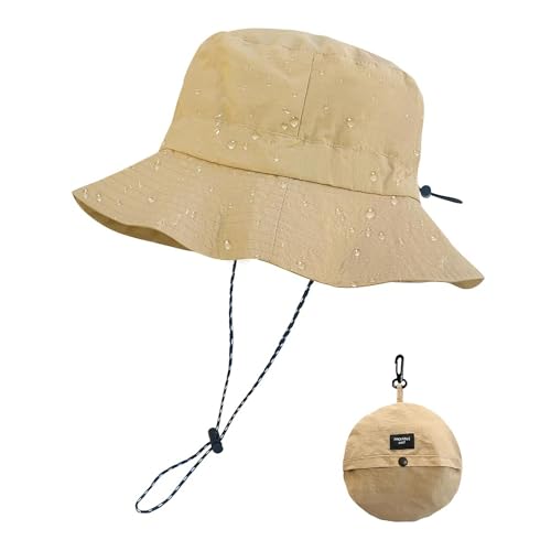 XMMAXFLOW Portable and Foldable Universal Outdoor Sun hat with Quick-Drying and Waterproof Properties Light (Khaki)