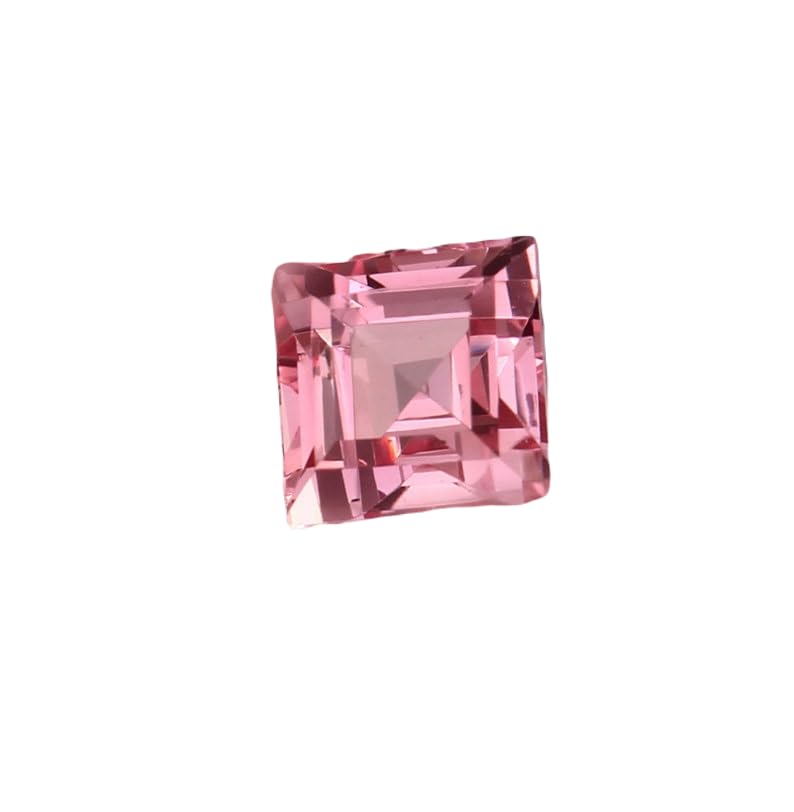 Pierre morganite naturelle 8x8mm taillée en facettes pour bague et bijoux fait main