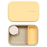 BLUE GINKGO シリコーンランチボックスセット – 丈夫で頑丈なシリコン弁当箱 電子レンジ 冷凍庫 食器洗い機対応 – 気密性 BPAフリー (韓国製、グレー)