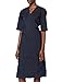 Produktbild G-STAR RAW Damen V-Neck midi wrap Business Casual Dress, Blau (Rinsed C282-82), M