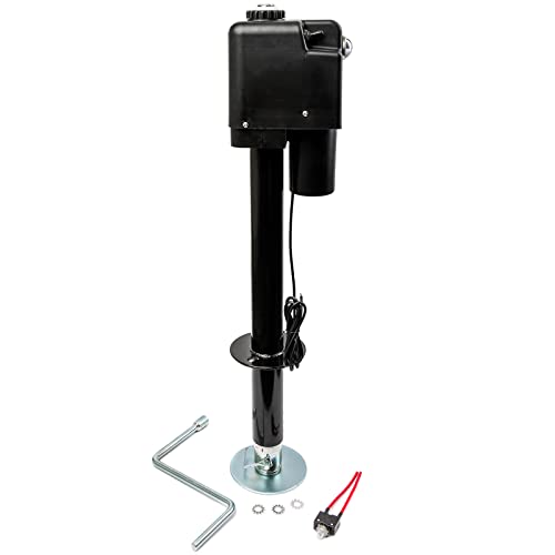 Biltek 3500Lbs Electric Power Trailer Tongue Jack + Waterproof Storage Cover For Rvs, Trailers, Campers, Utility Or Boat Trailers - Black #TOP4